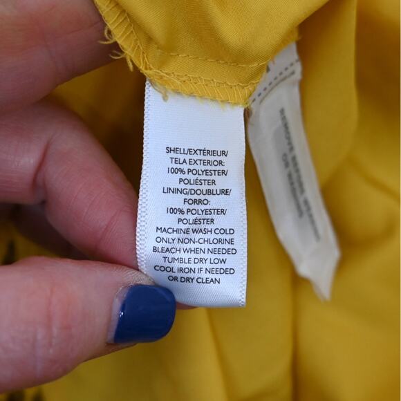 LOFT Womens 2 Yellow Sunflower Lined Lace Mini Dress - Picture 8 of 8